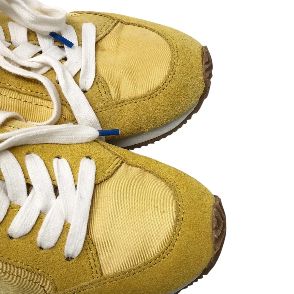 Birdies Roadrunner Sneakers in Citron Size 6.5 Yellow Blue Suede Athletic‎